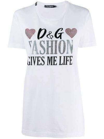 Dolce & Gabbana декорированная футболка F8K74TG7TAP