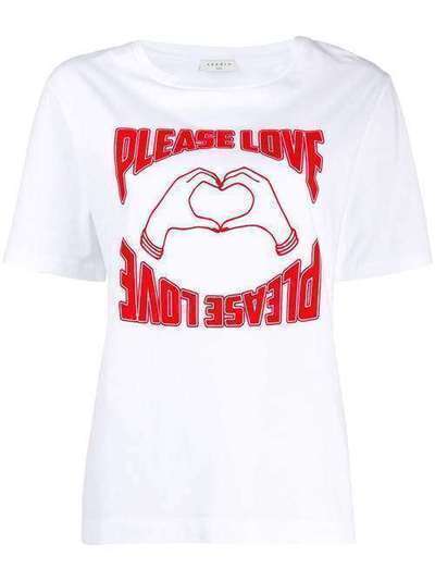 Sandro Paris футболка с короткими рукавами и принтом Please Love SFPTS00588