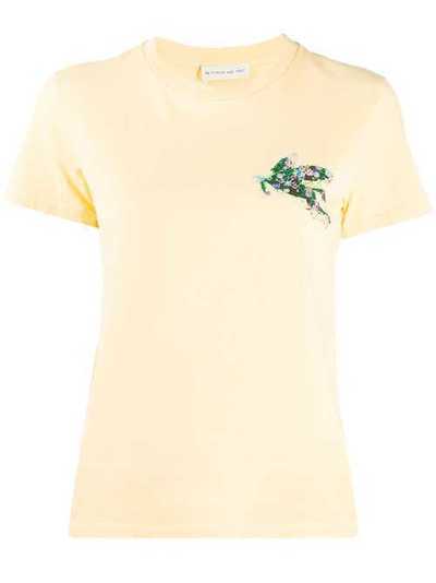 Etro футболка с цветочной вышивкой 137267959