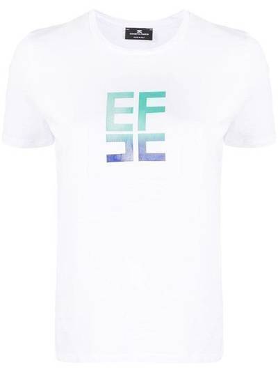 Elisabetta Franchi футболка с эффектом омбре и логотипом MA15501E2