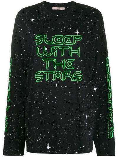 Christopher Kane футболка Sleep with the Stars с длинными рукавами SS20TS495MEDIUMWEIGHTJERSEYBLACK