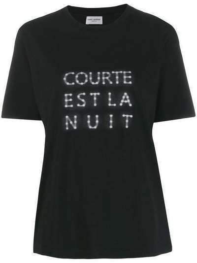 Saint Laurent футболка Courte Est La Nuit 585357YBJQ2