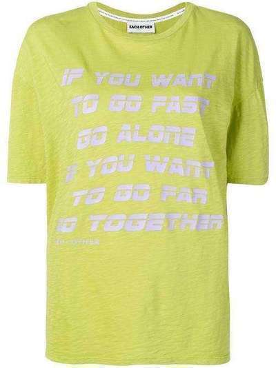 Each X Other футболка с принтом 'Go Together' SS19G11073