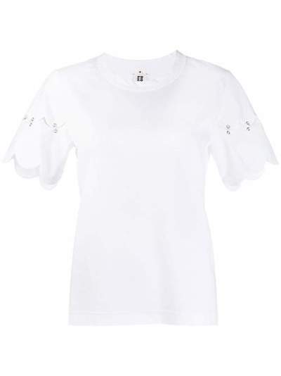 Comme Des Garçons Noir Kei Ninomiya футболка с короткими рукавами и фестонами 3ET007S20