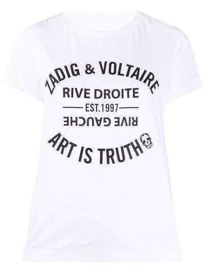 Zadig&Voltaire футболка Walk Blason с логотипом PWGTR1802F
