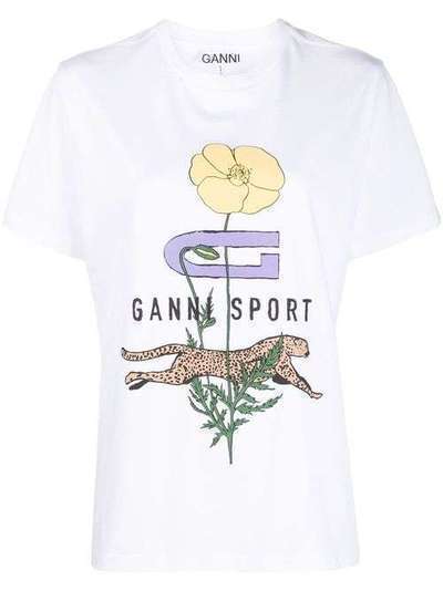 GANNI футболка с принтом Ganni Sport