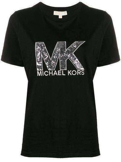 Michael Michael Kors футболка с логотипом из пайеток MH95MCE97J001