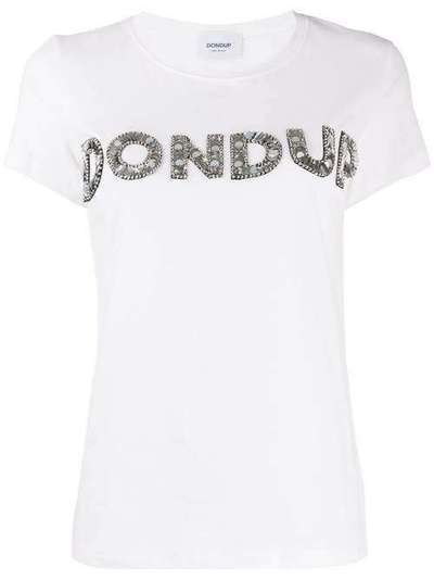 Dondup футболка с логотипом и пайетками S007JS0241DZB9