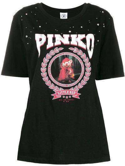 Pinko футболка с декорированным логотипом 1N12L2Y68F