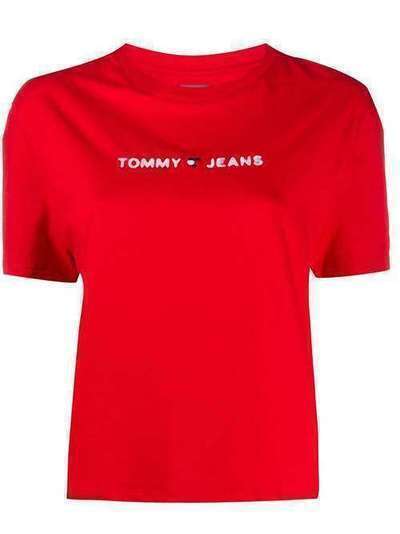 Tommy Jeans укороченная футболка с логотипом DW0DW07530