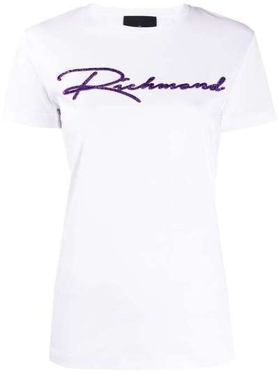 John Richmond футболка с логотипом и пайетками RWA19314TS