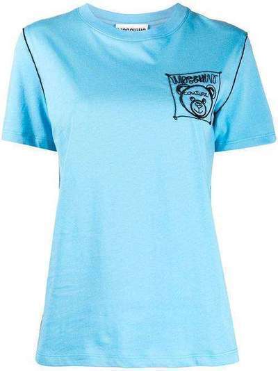 Moschino футболка с вышивкой Teddy Bear V0702440