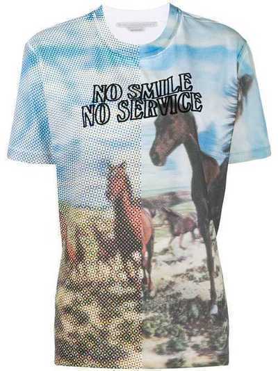 Stella McCartney футболка с принтом No Smile No Service 381701SNW17