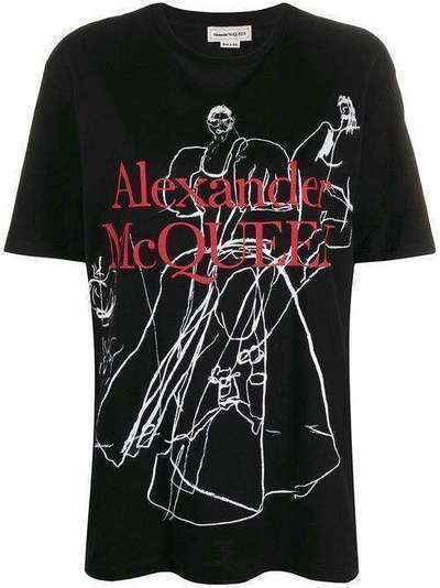 Alexander McQueen футболка с принтом 620650QZABD