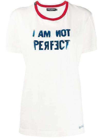 Dolce & Gabbana футболка I Am Not Perfect F8L61TG7WBV