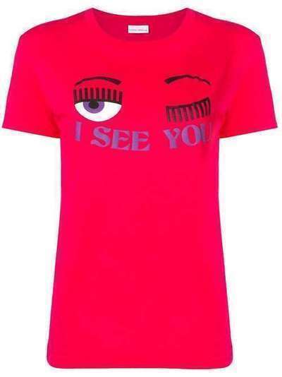 Chiara Ferragni футболка с надписью 'I see you' CFT061