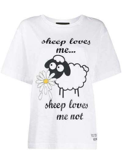 Boutique Moschino футболка Sheep loves me... A12010840