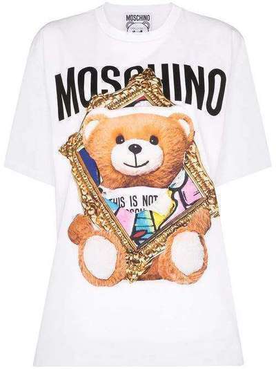 Moschino футболка Teddy с логотипом V07030440