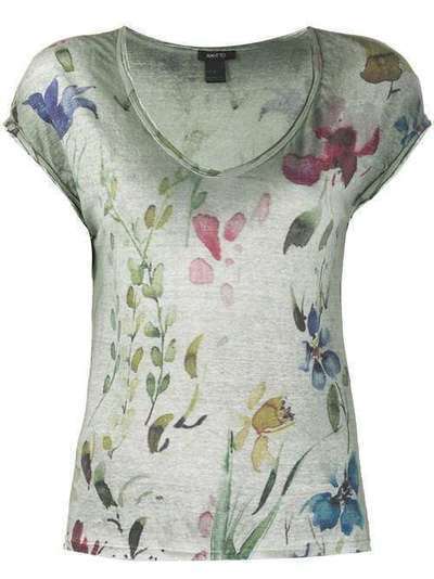 Avant Toi floral -print linen T-shirt 220D1801JLISV