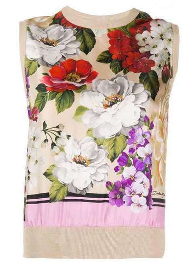 Dolce & Gabbana футболка с цветочным принтом FX620TJASKK