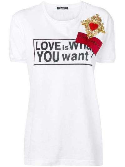 Dolce & Gabbana футболка Love is What You Want F8K74ZG7RDH