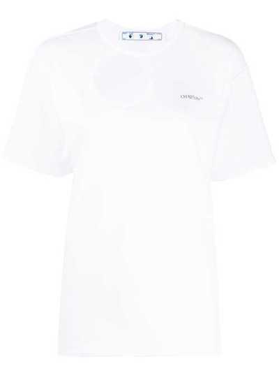 Off-White футболка с вырезами OWAA078S20JER0010145