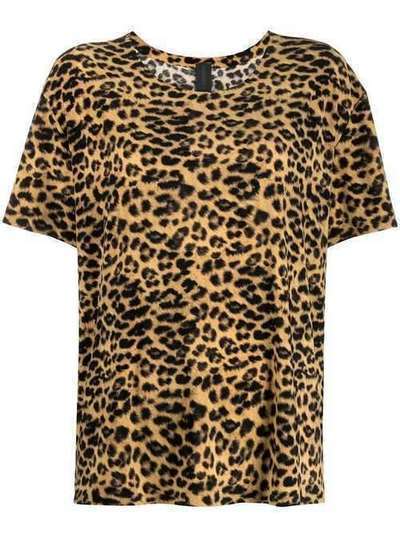 Norma Kamali футболка с леопардовым принтом KK4266PL104438