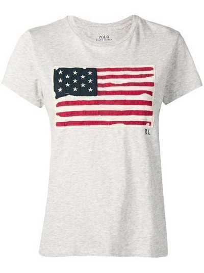 Polo Ralph Lauren футболка с нашивкой флага в винтажном стиле 211738106