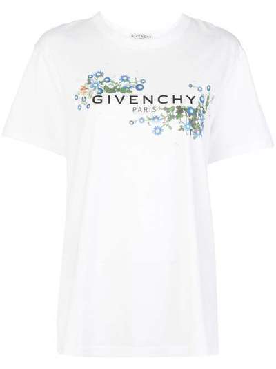 Givenchy футболка оверсайз с цветочным принтом BW70753Z39