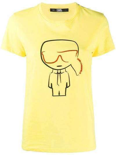 Karl Lagerfeld футболка Karl с узором 201W1738730