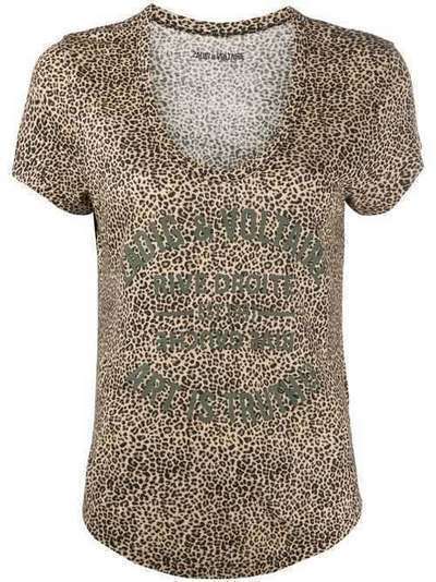 Zadig&Voltaire футболка Aretha с леопардовым принтом SJTP1806F