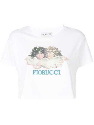 Fiorucci укороченная футболка с принтом WMLSS18VACRPTEECOTTONJERSEYWHITE