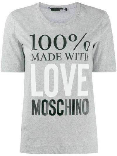 Love Moschino футболка с круглым вырезом и логотипом W4F151IM3517