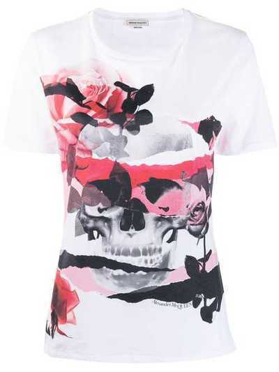 Alexander McQueen футболка с принтом Skull 585794QZAAD