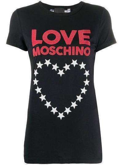 Love Moschino футболка с графичным принтом и круглым вырезом W4F301PM3876
