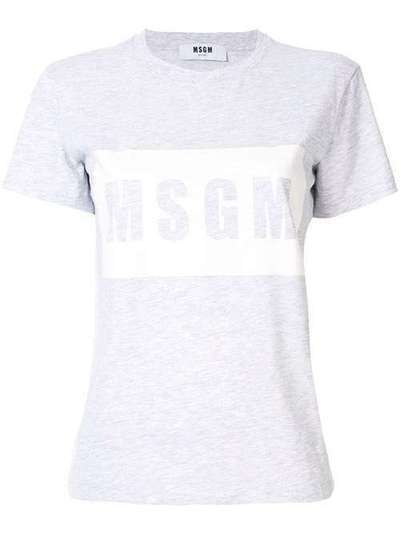 MSGM футболка с контрастным логотипом 2741MDM95195796