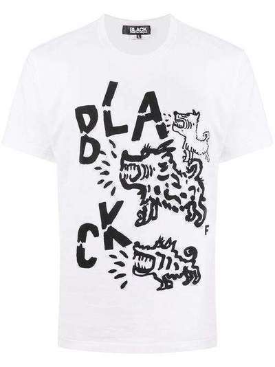 Black Comme Des Garçons футболка с круглым вырезом и принтом 1DT004
