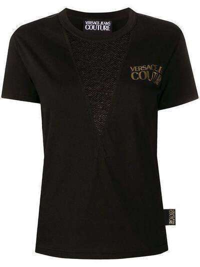 Versace Jeans Couture футболка с прозрачными вставками B2HVA71311620