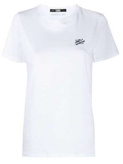 Karl Lagerfeld футболка с вышивкой 201W1780100