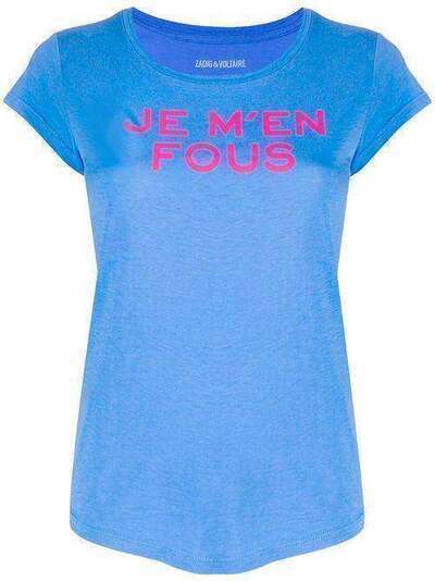 Zadig&Voltaire футболка Je M'en Fous с принтом SJTO1803F