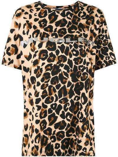 Mugler leopard logo T-shirt 20R3TS0054659