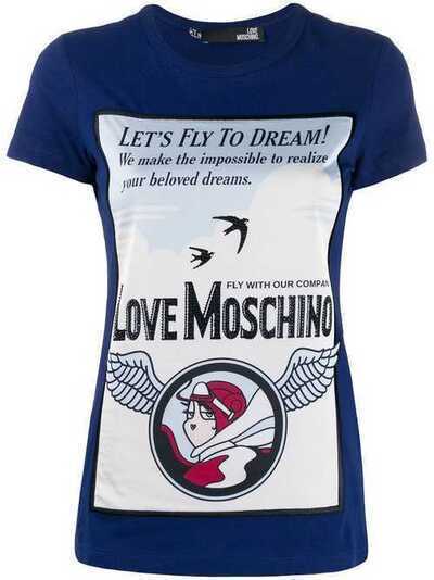 Love Moschino футболка с принтом W4F7351M3517