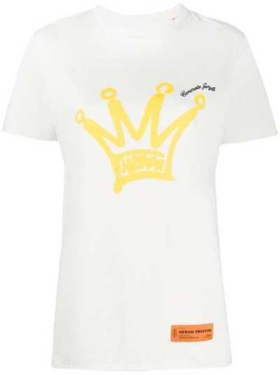 Heron Preston футболка с круглым вырезом и принтом HWAA014R209140160560
