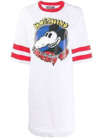 Moschino платье-футболка Mickey Rat A04781040