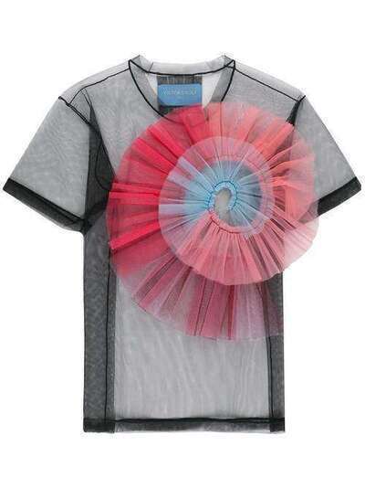 Viktor & Rolf футболка 'Rainbow Twist' 1HSOFTTULLEBLACKRAINBOW