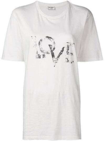 Saint Laurent футболка с принтом Love 585351YBKZ2