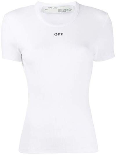 Off-White приталенная футболка с короткими рукавами OWAA065R20H790950110