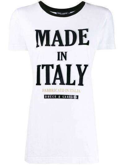 Dolce & Gabbana футболка с принтом Made in Italy F8H32TG7TYL