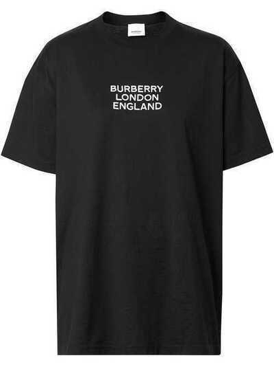 Burberry футболка оверсайз с вышитым логотипом 8021175