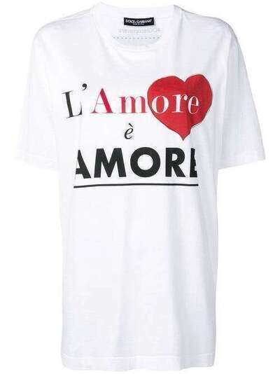 Dolce & Gabbana футболка L’Amore è Bellezza F8K27ZG7SJY